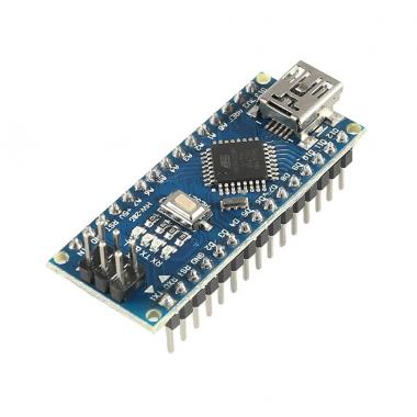 Микроконтроллер Arduino Nano (Atmega 328p, черный, mini-USB, dupont контакты припаяны) купить в Абинске