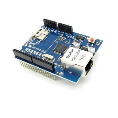 Плата расширения - Ethernet+ MicroSD для Arduino Uno / Mega (чип W5100) купить в Абинске