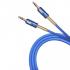 Шнур - Аудио кабель AUX 3.5 мм R2 резиновый с пружинкой (синий) 1М купить в Абинске